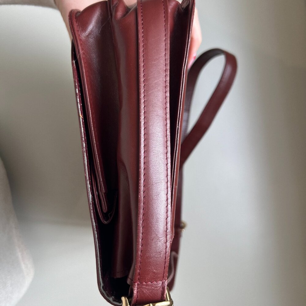 Vintage Cartier Must de Cartier Burgundy Leather Crossbody - Picture 4 of 7